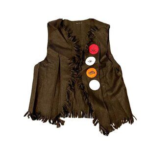 YMCA Menominee Algonquin Nation Park Ridge Y Indian Guides Fringed Patch Vest